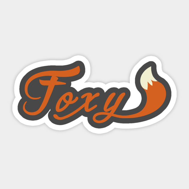 Seductive Foxy shirt with fox tail Sticker by CMDesign